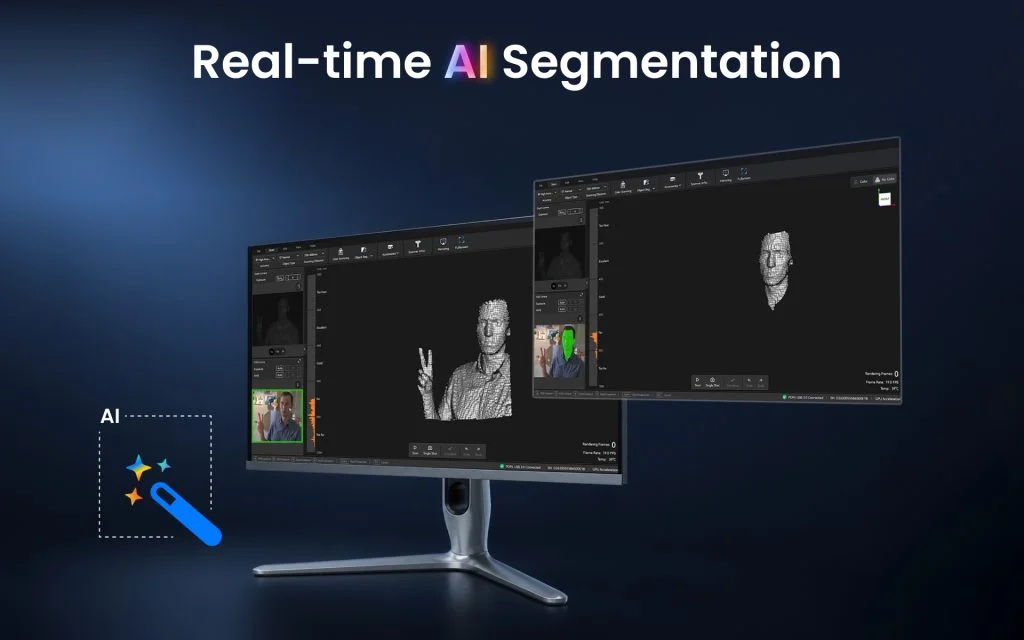 Revopoint POP 4 real-time AI object segmentation