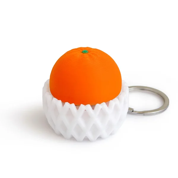 Orange clicker fidget toy 3D printed